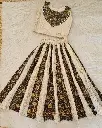 KZ002 - Black Ajrak Patch Cotton Lurex Skirt and Top