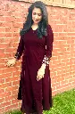 QS024 - Velvet Frock Style Kurta with Handwork