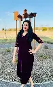 QS037 - Partywear Velvet kurta with thread and sequins embroidery