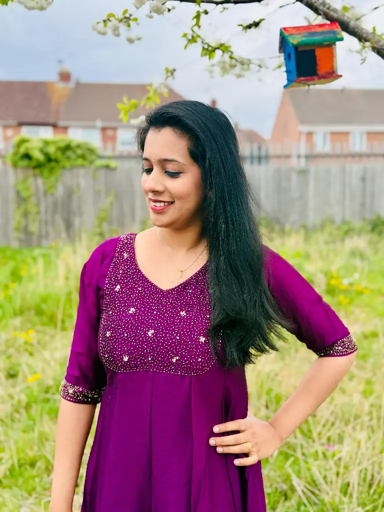 QS033 - Partywear Panel Anarkali Kurta