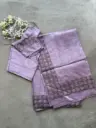Q0021- Semi Tussar Cut Work Saree