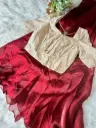ST001-Brocade-Velvet Organza Skirt & Top