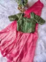 ST002-Brocade-Velvet Organza Skirt & Top