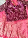 ST003-Brocade-Velvet Organza Skirt & Crop Top