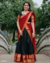 QD0019-Designer Kanchi Cotton Dhavani Set