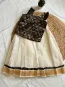 KZ017-Brocade Top & Skirt
