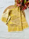 SS037-Premium Kerala Tissue Kasavu Saree with Stitched Blouse