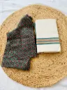 SM015 -  Mulloth Kerala Set Munde With Cotton Printed Blouse