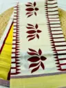 SS056-Lotus Block Printed saree