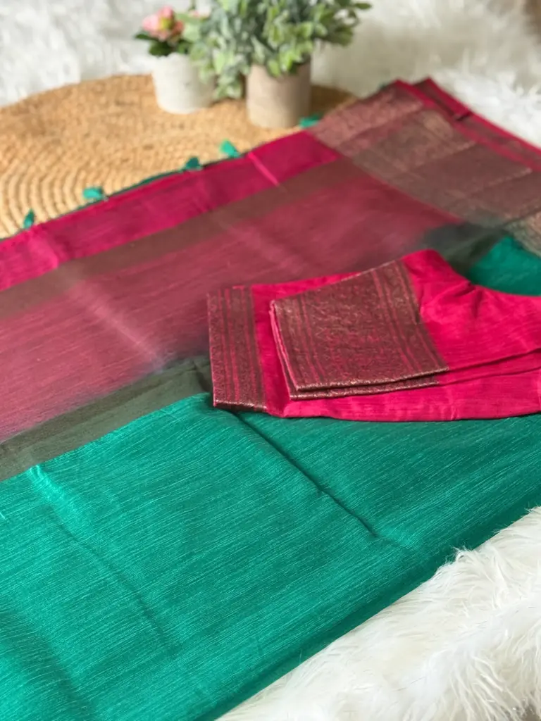 SS070-Semi Jute Silk Saree