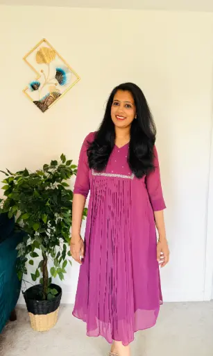 QS060 Pleated Aline Kurta