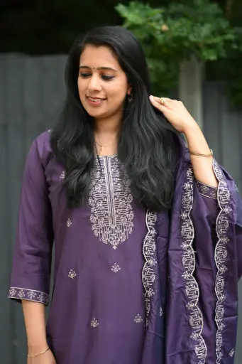 QS088- Roman Silk Partywear Salwar