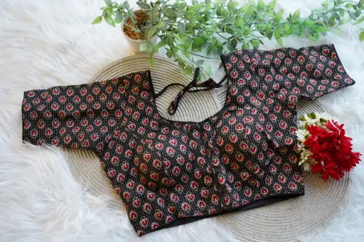 QB014 -  Ajrak Blouse