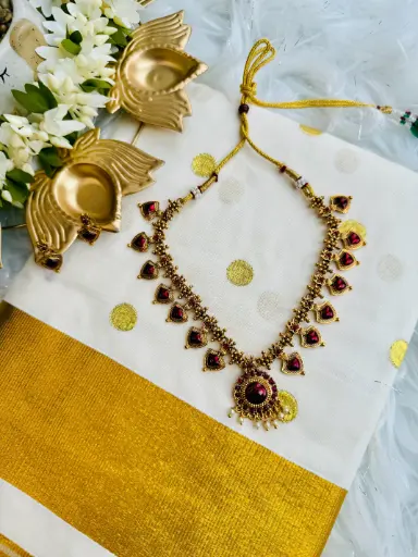 QJ006-Palakka Necklace Red