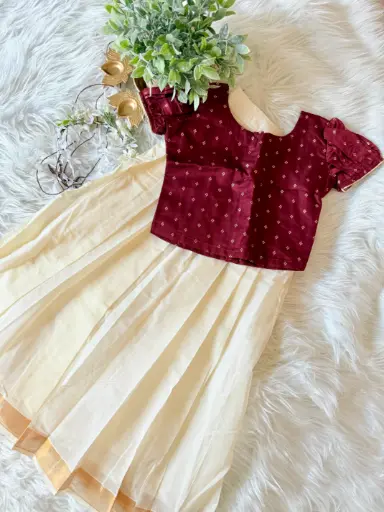 KZ010-Kerala Cotton Skirt & Top