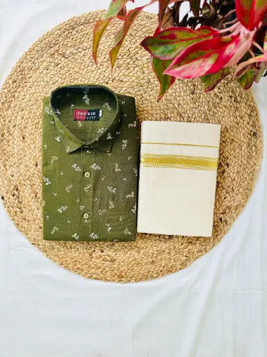 MQ004  Men's Green Shirt